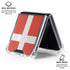 Denmark Flag Distressed Galaxy Z Flip6 Clear Case